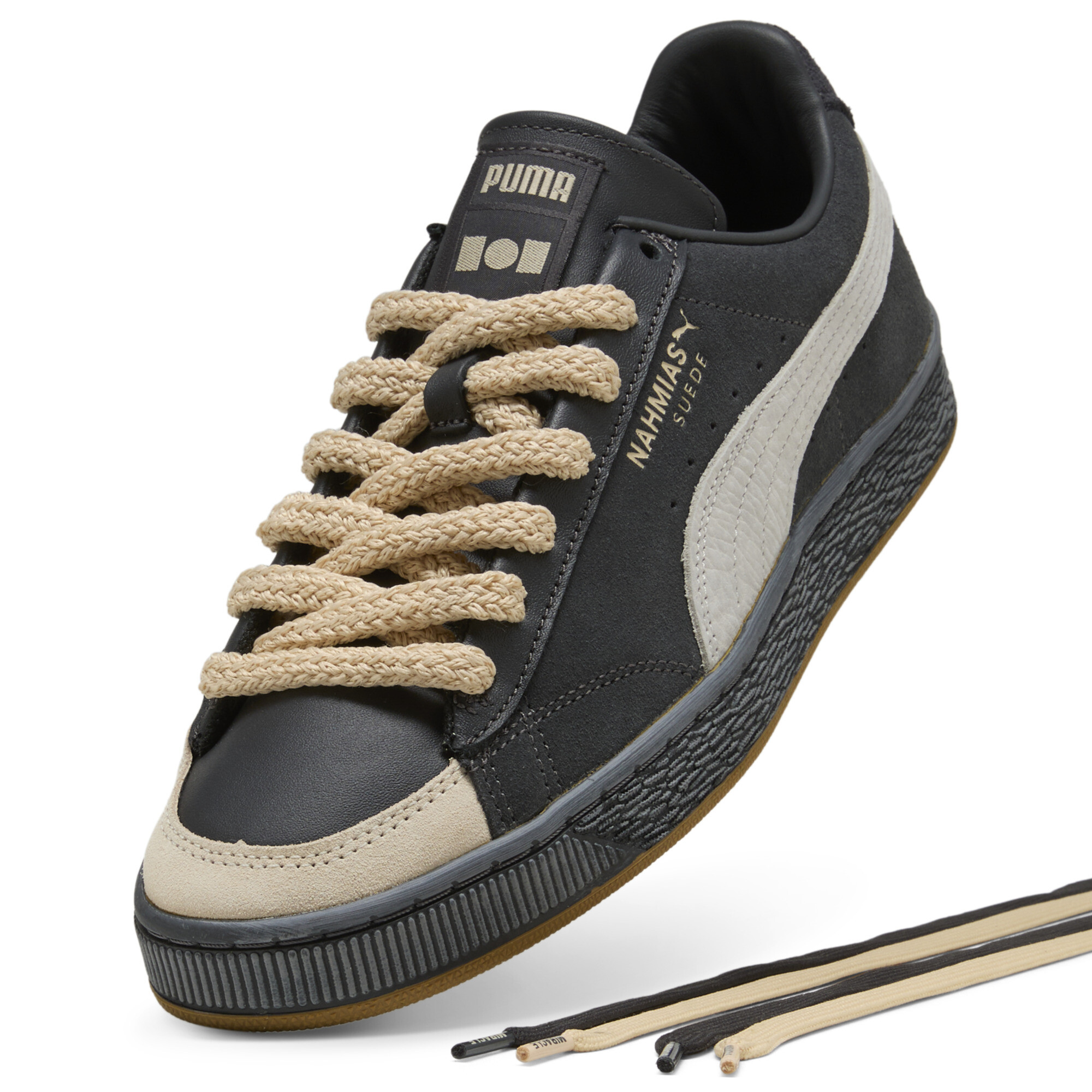 PUMA x NAHMIAS Suede Vintage Zwart uniseks sneakers, Grijs, Maat 45 thumbnail 4