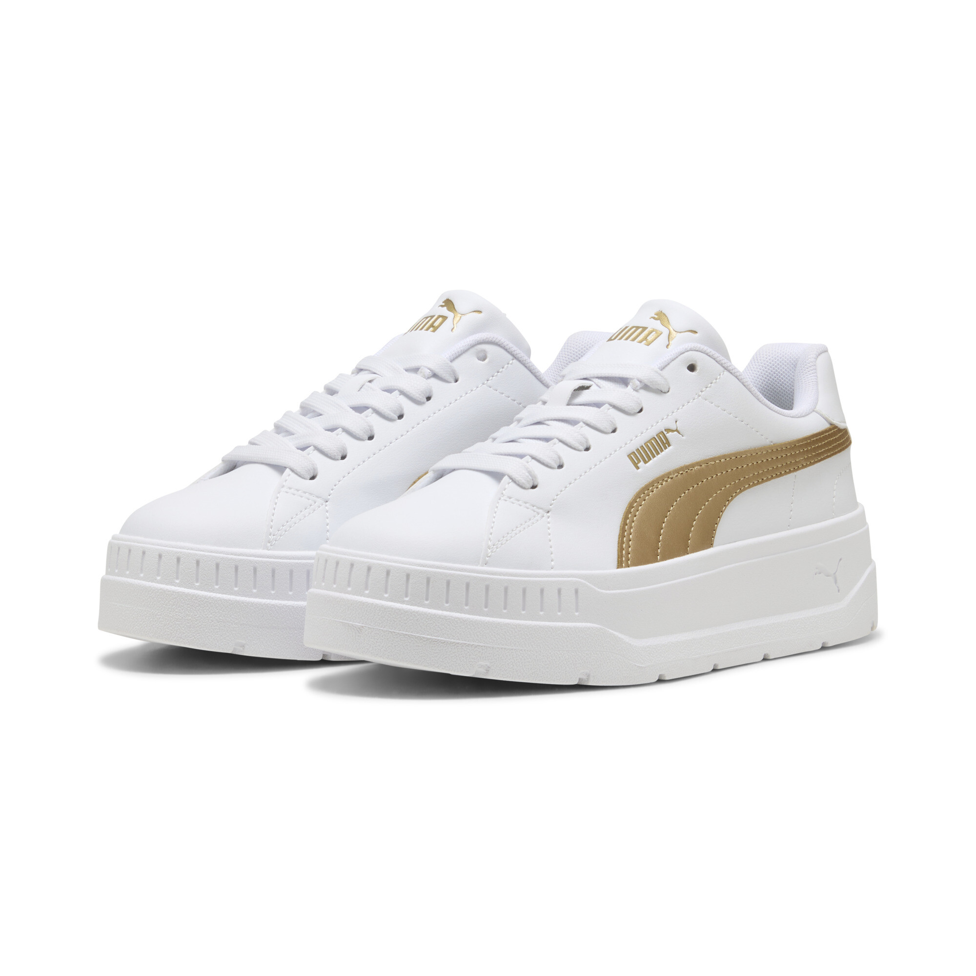 PUMA Damskie sneakersy Karmen Classic Metaliczny Glam, Akcesoria, Biały, 42.5
