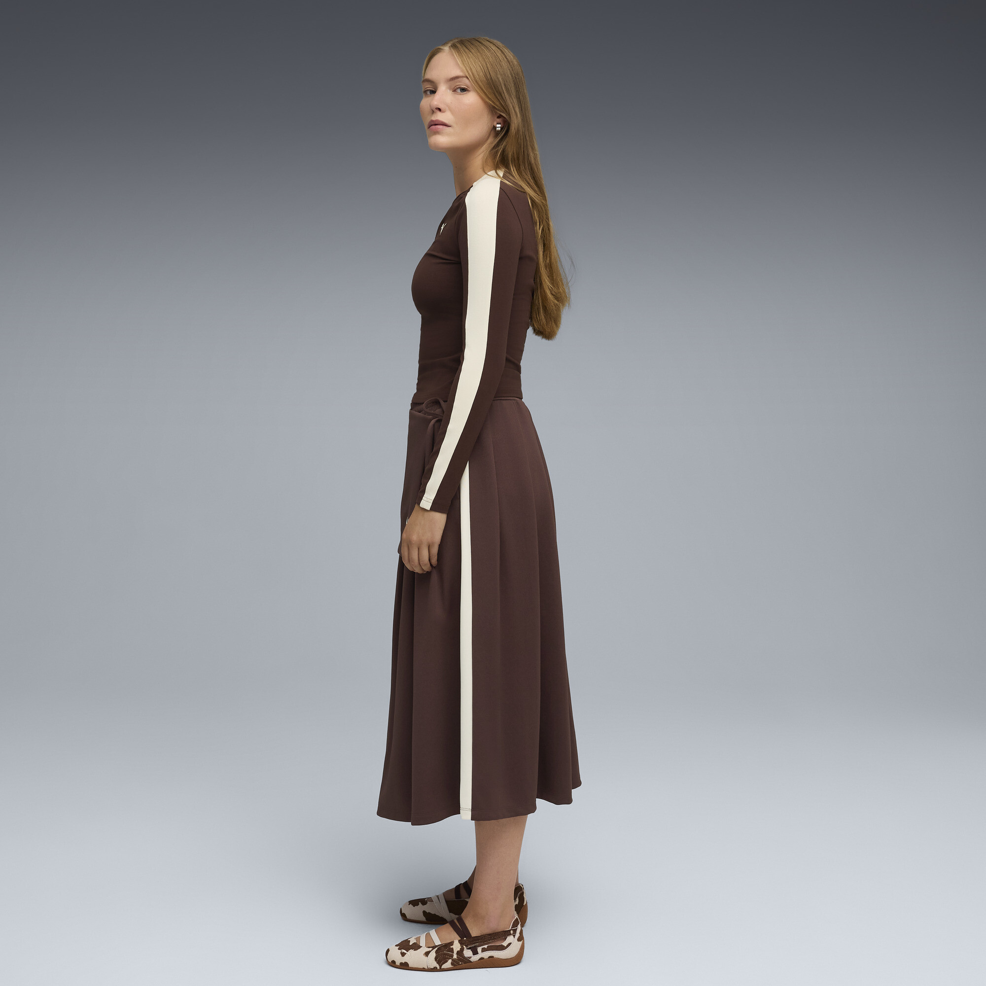 PUMA Speedcat Ballet sneakers met koeienprint voor Dames, Wit/Bruin, Maat 40,5 thumbnail 7