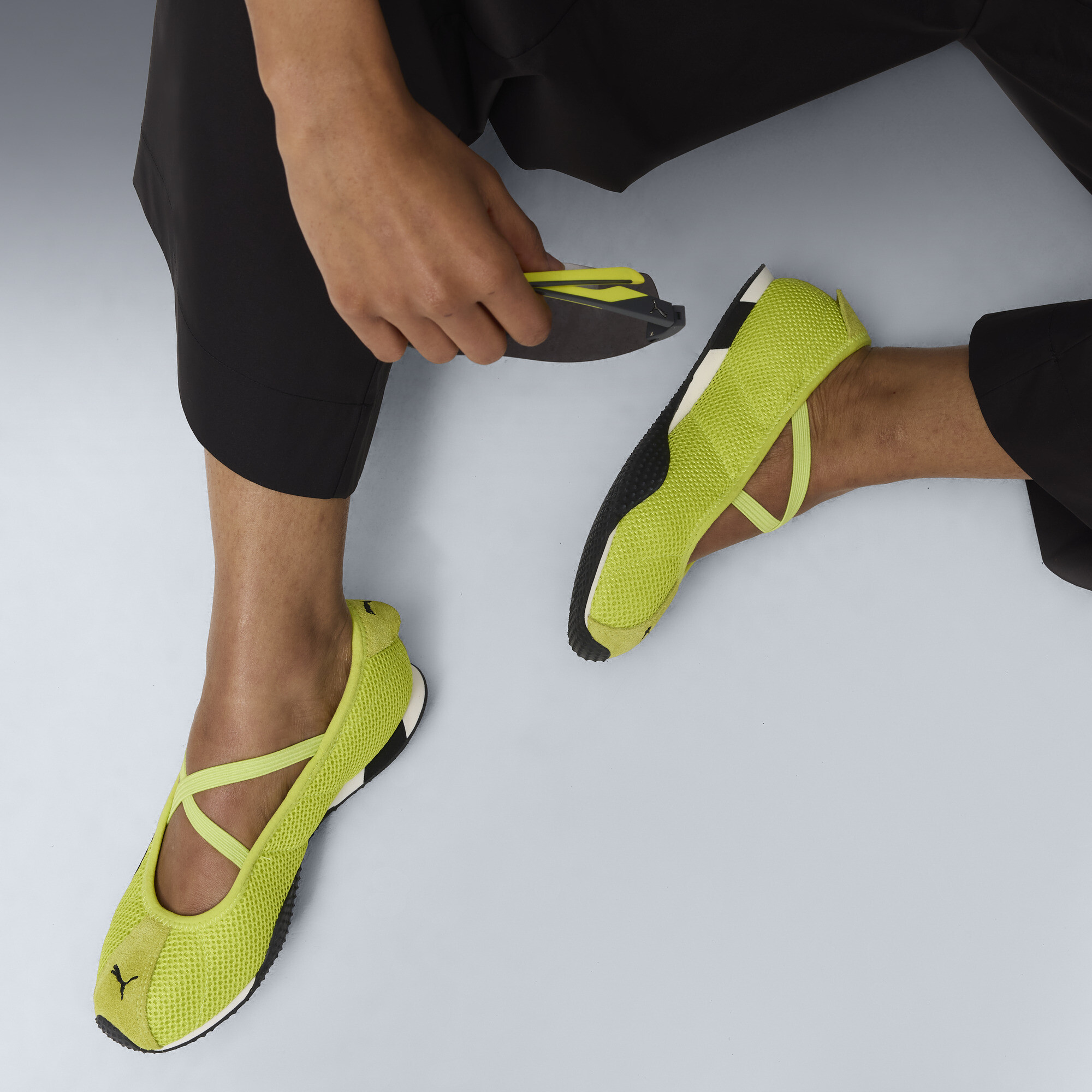 PUMA H-Street Ballet sneakers voor Dames, Groen/Grijs/Zilver, Maat 42 thumbnail 8