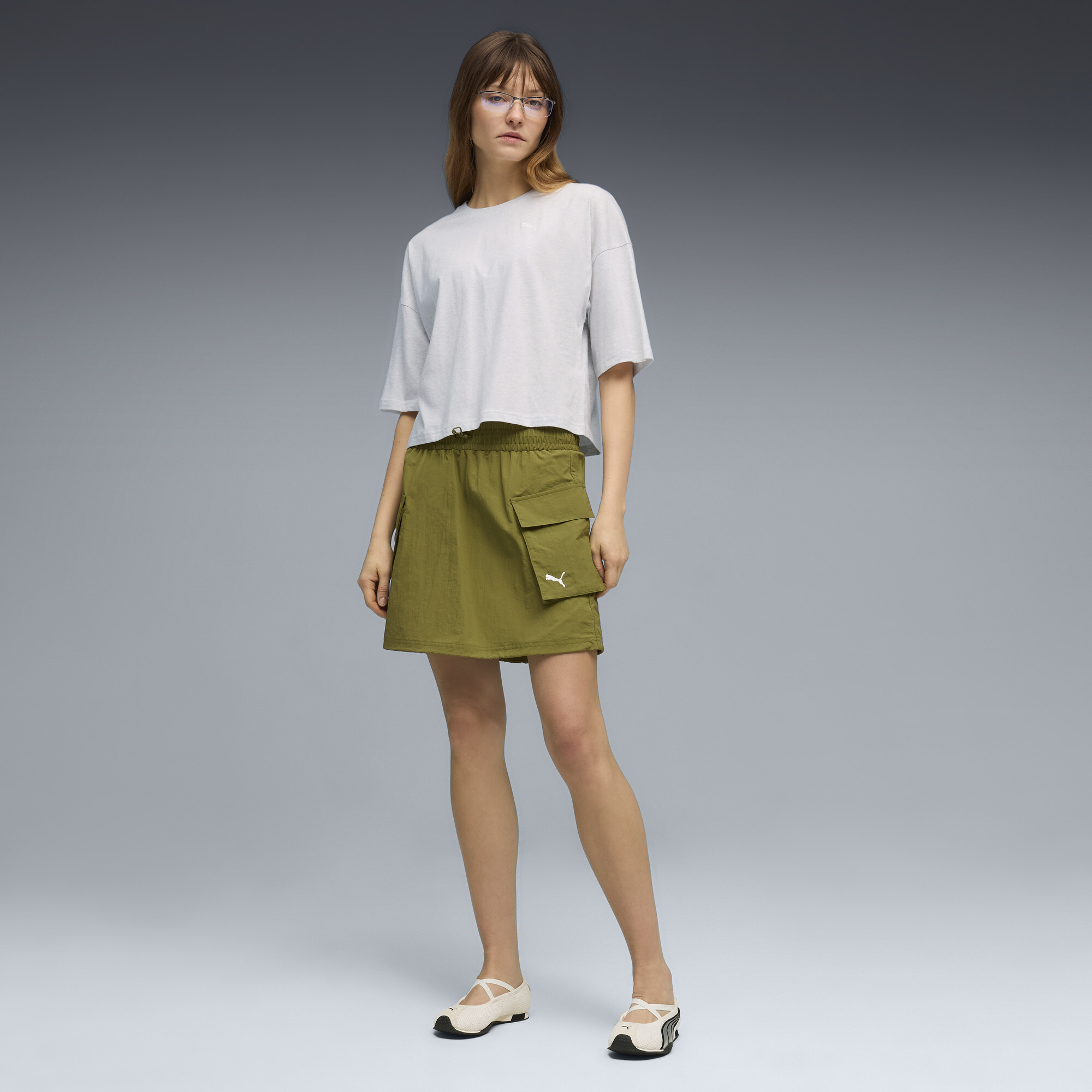 PUMA H-Street Ballet sneakers voor Dames, Wit/Zilver, Maat 41 thumbnail 7