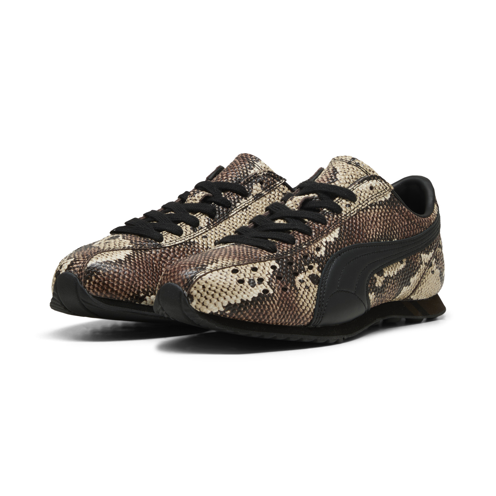 PUMA Sprint Snake sneakers, Zwart/Bruin, Maat 37,5