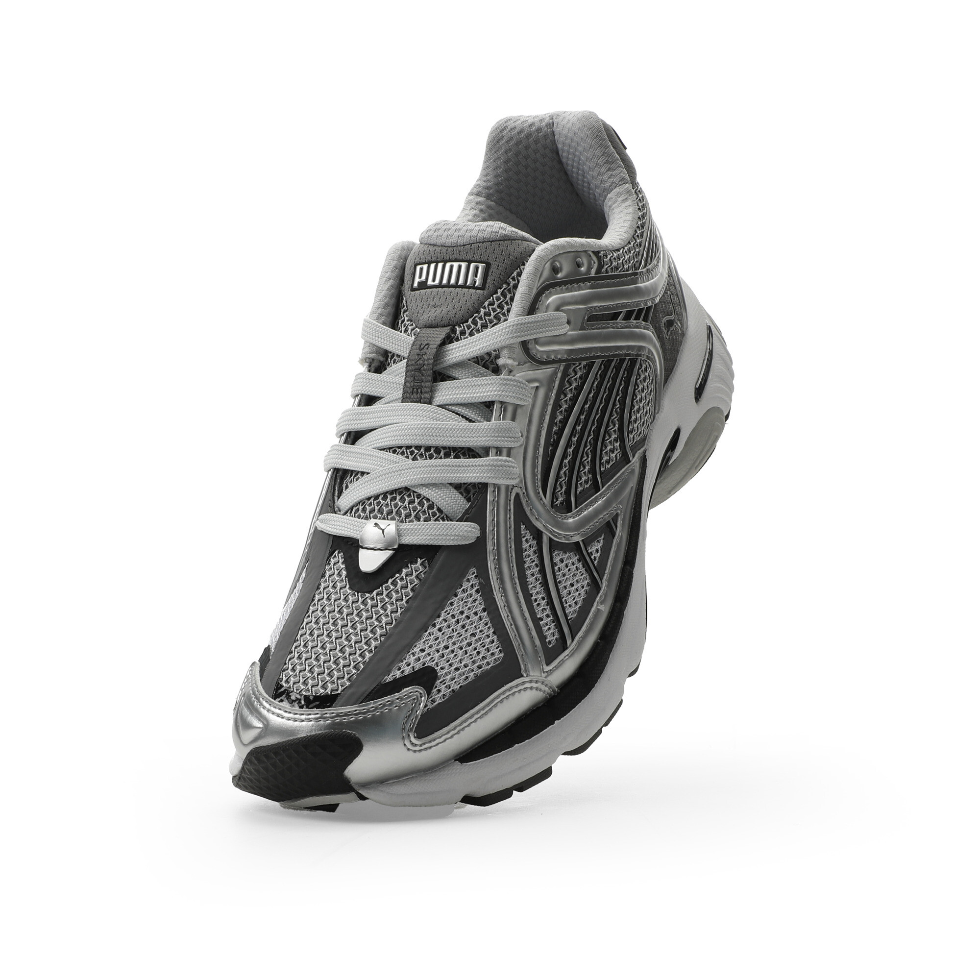 PUMA SkyJet Prisco uniseks sneakers, Zwart/Grijs/Zilver, Maat 35,5 thumbnail 2