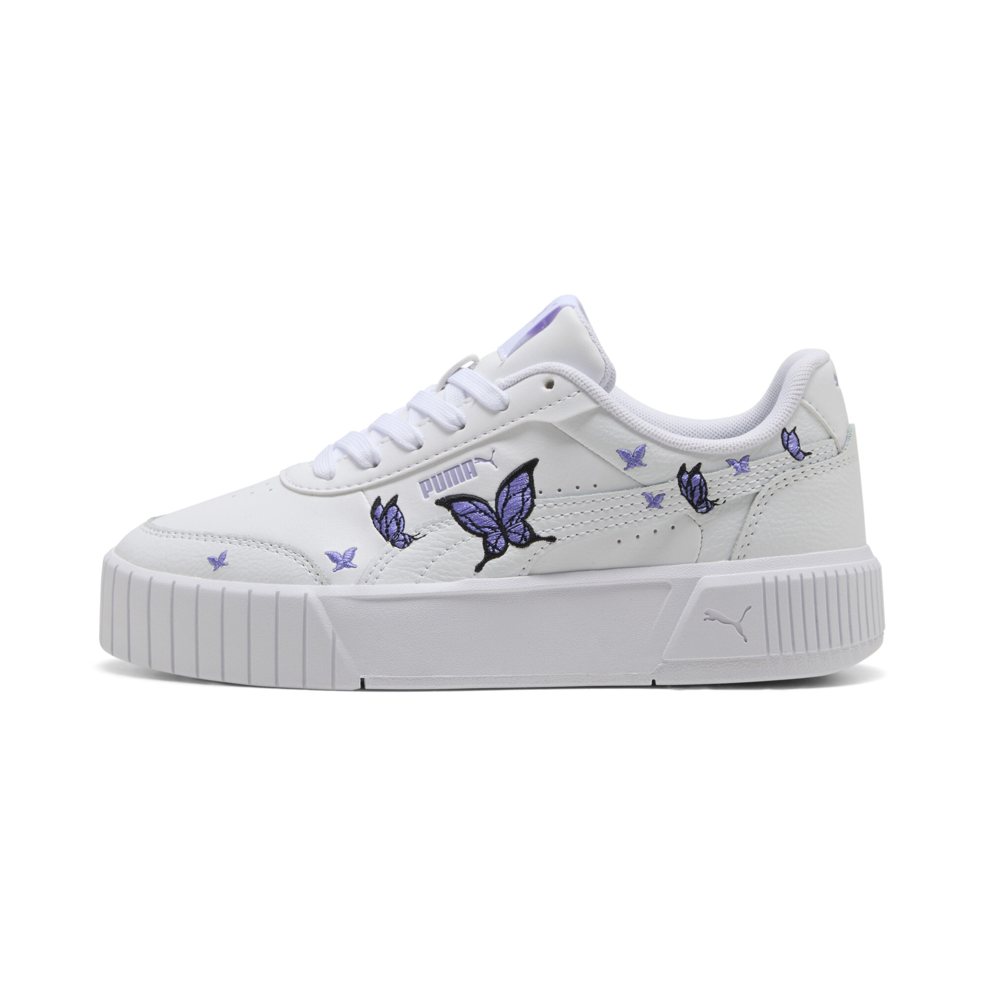 PUMA Carina Mia Butterfly Big Kids' Sneakers in White, Size 5.5