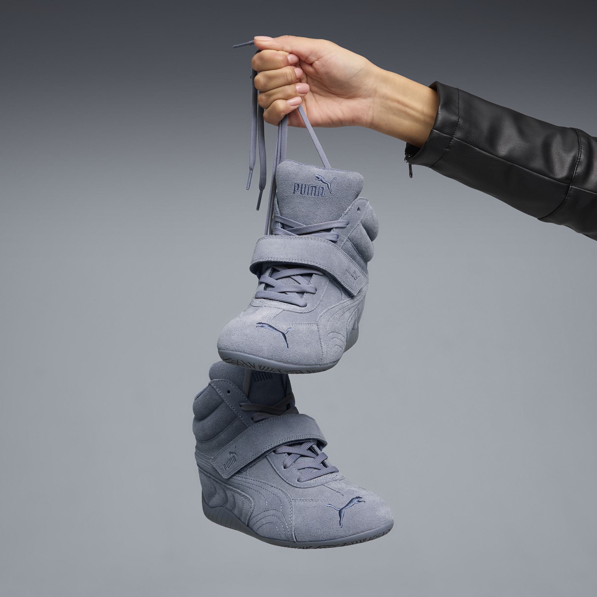 PUMA Speedcat Wedge tonale sneakers voor Dames, Zwart/Grijs, Maat 37 thumbnail 8