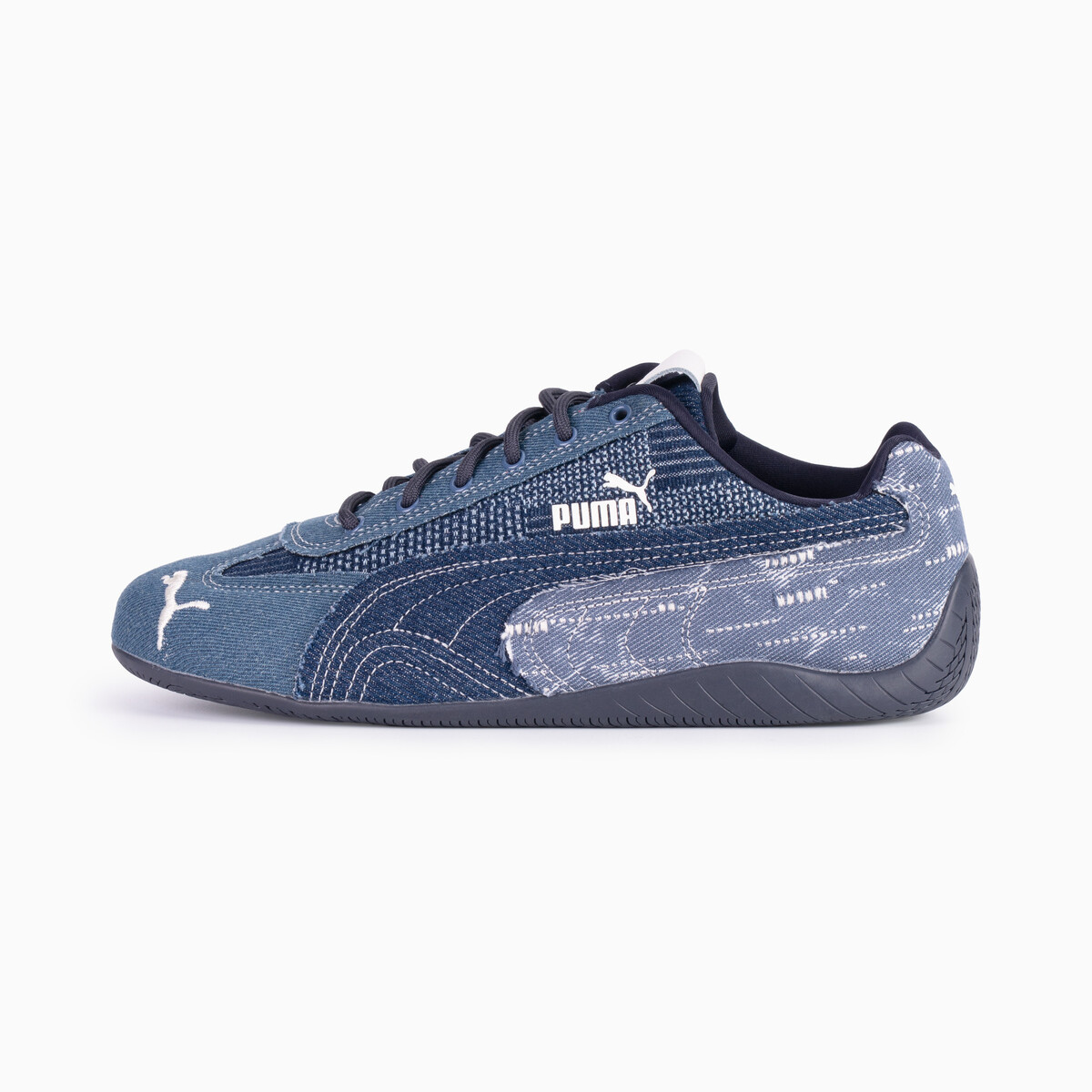 Speedcat Mix Denim Sneakers Unisex in Dark Indigo/New Navy Warm White by PUMA, UK 4