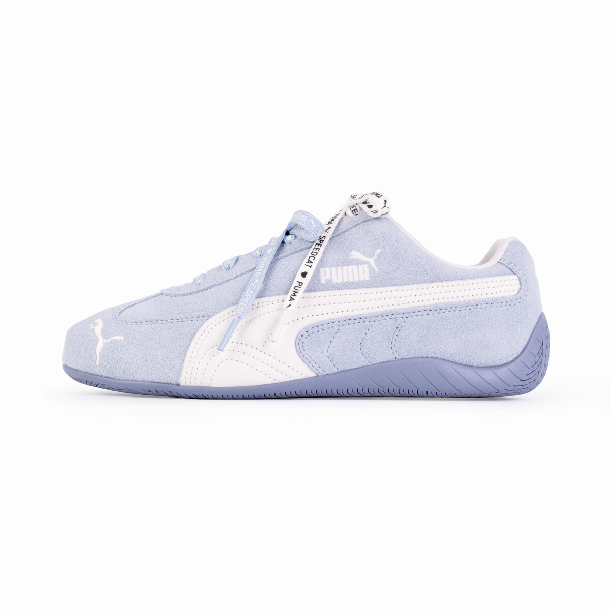 Speedcat Duo Lace Sneakers Unisex in Snow Mountain Blue/Warm White by PUMA, UK 6
