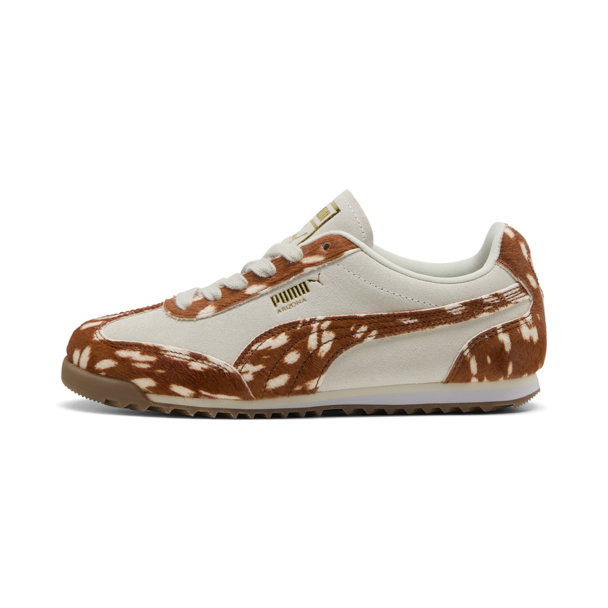 PUMA Arizona Doelette sneakers voor Dames, Wit/Goud, Maat 37 thumbnail 5