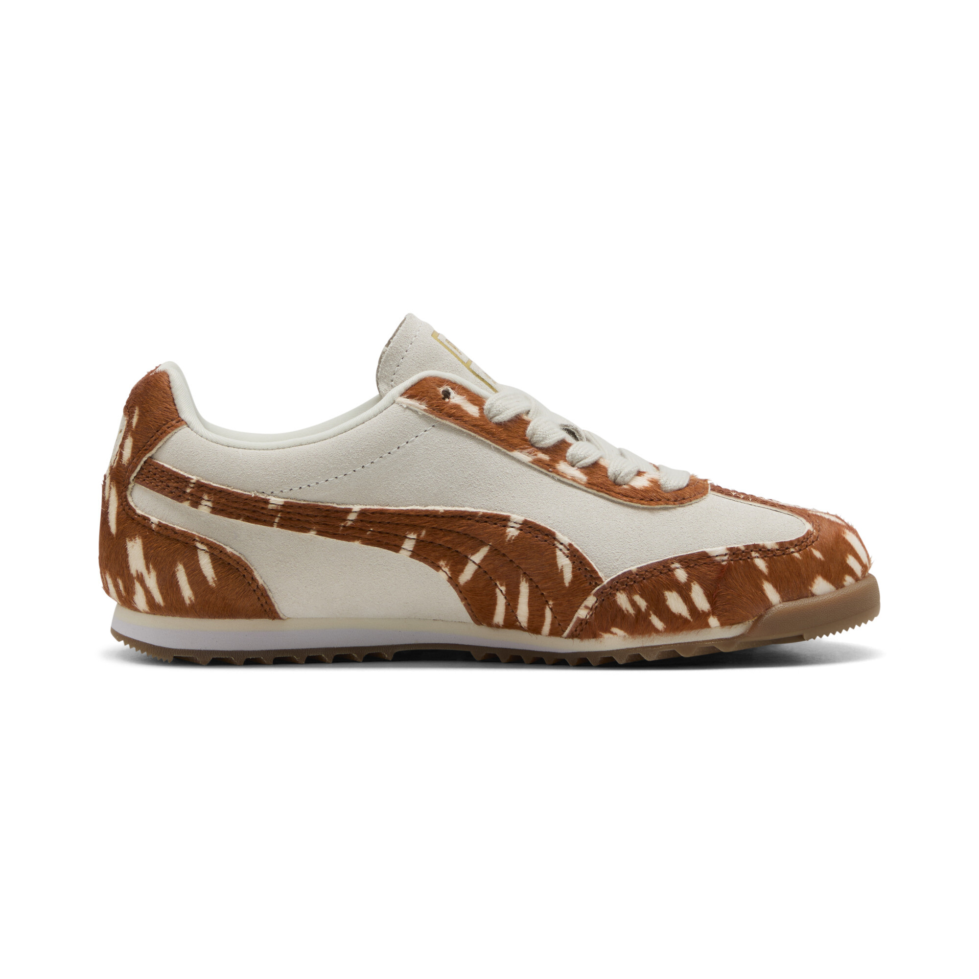 PUMA Arizona Doelette sneakers voor Dames, Wit/Goud, Maat 37 thumbnail 3
