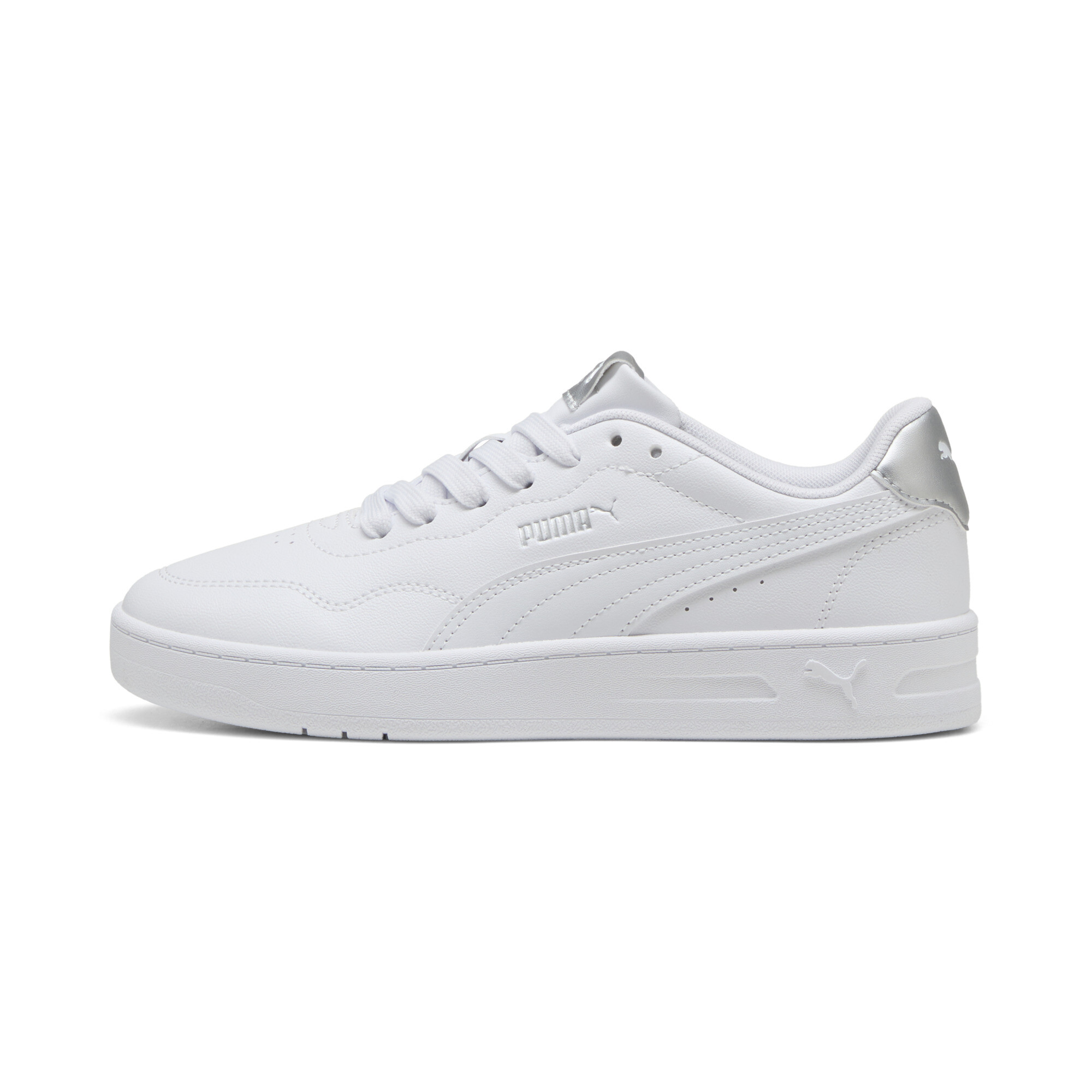 PUMA Court Lally Metallisch Glam Sneakers Damen, Schuhe, Weiß, 42.5