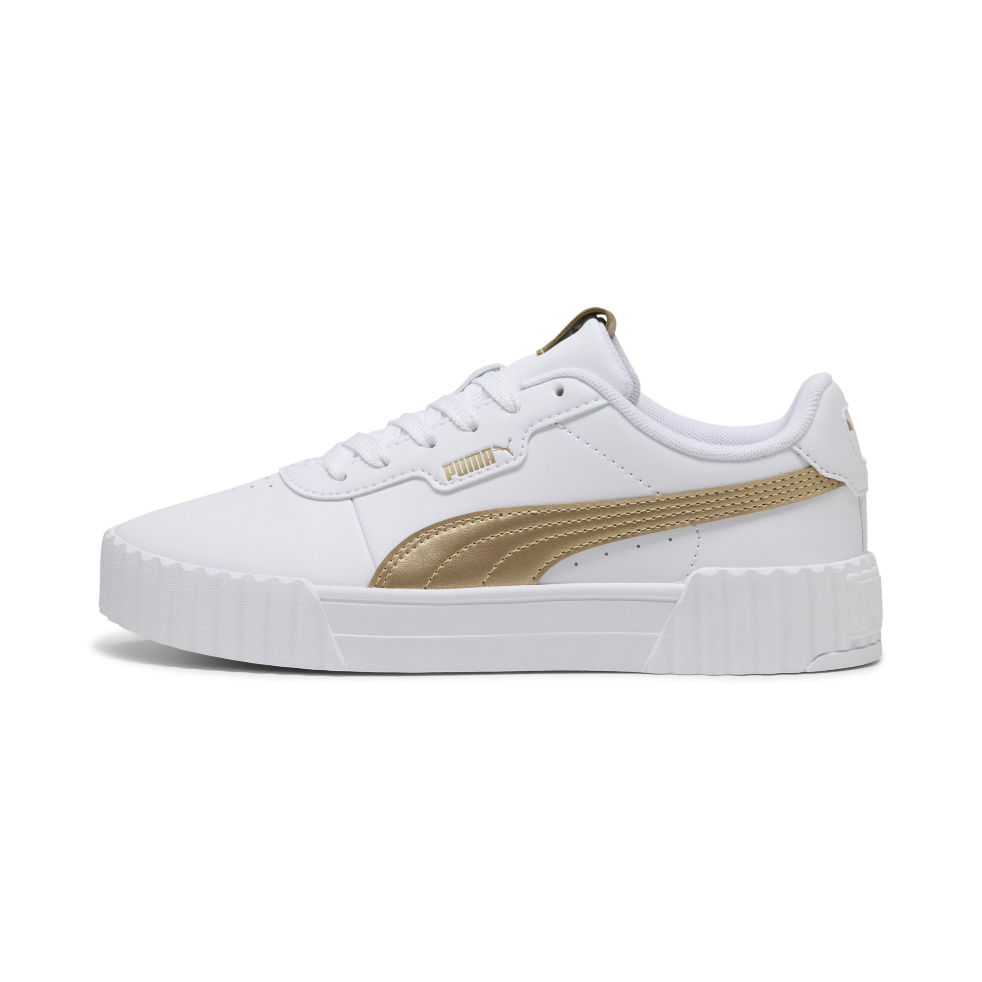 PUMA Damskie sneakersy Carina 3.0 Metaliczny Glam, Buty, Biały, 42.5
