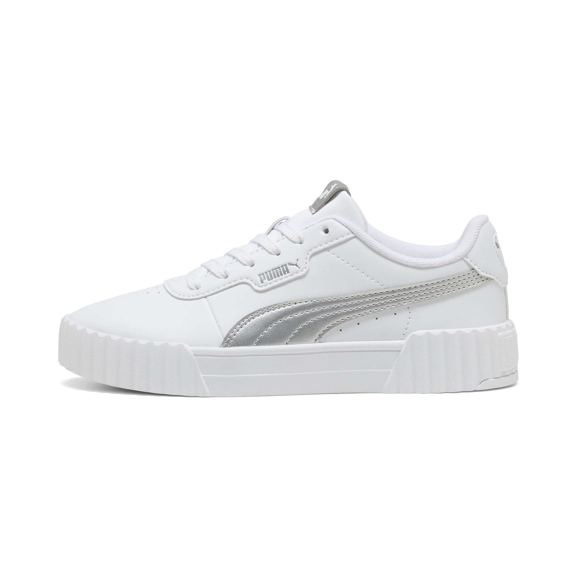 PUMA Damskie sneakersy Carina 3.0 Metaliczny Glam, Buty, Biały, 42.5