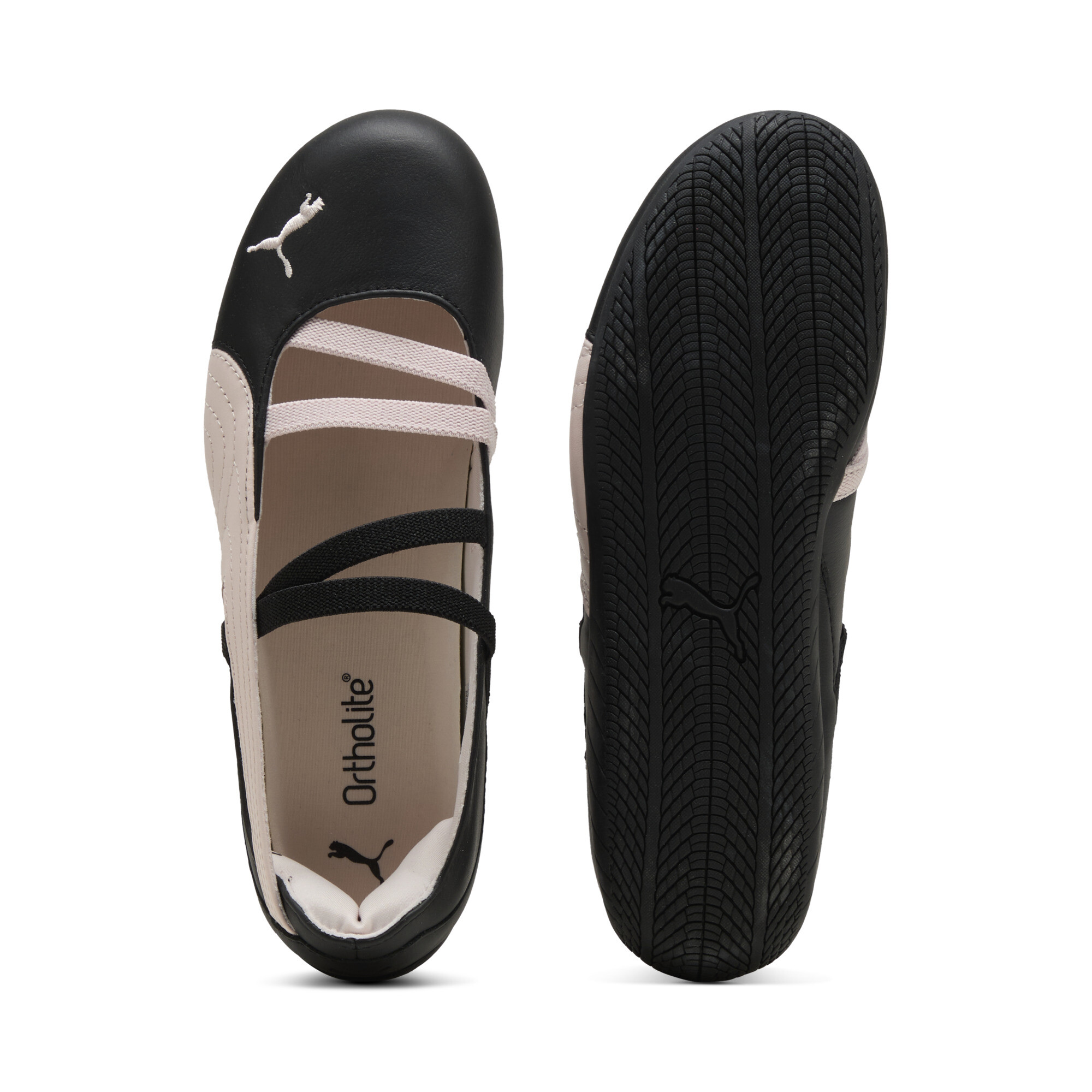 PUMA Speedcat Shiny balletsneakers voor Dames, Zwart, Maat 42,5 thumbnail 4