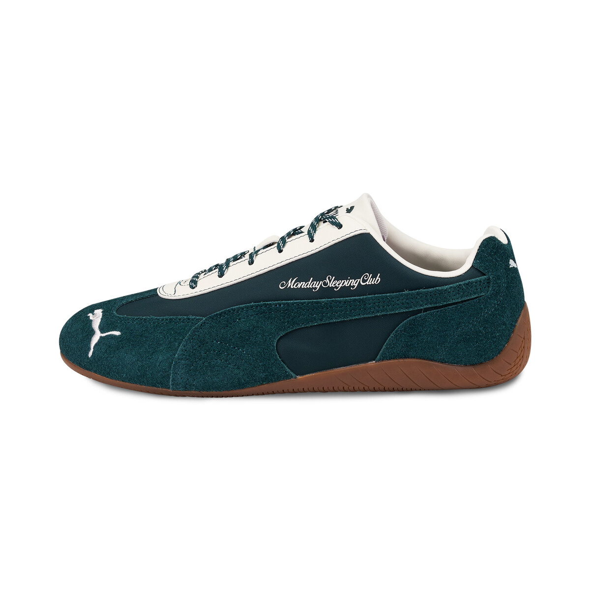PUMA x Monday Sleeping Club Speedcat Sneakers Unisex in Green Terrain/Warm White, UK 10
