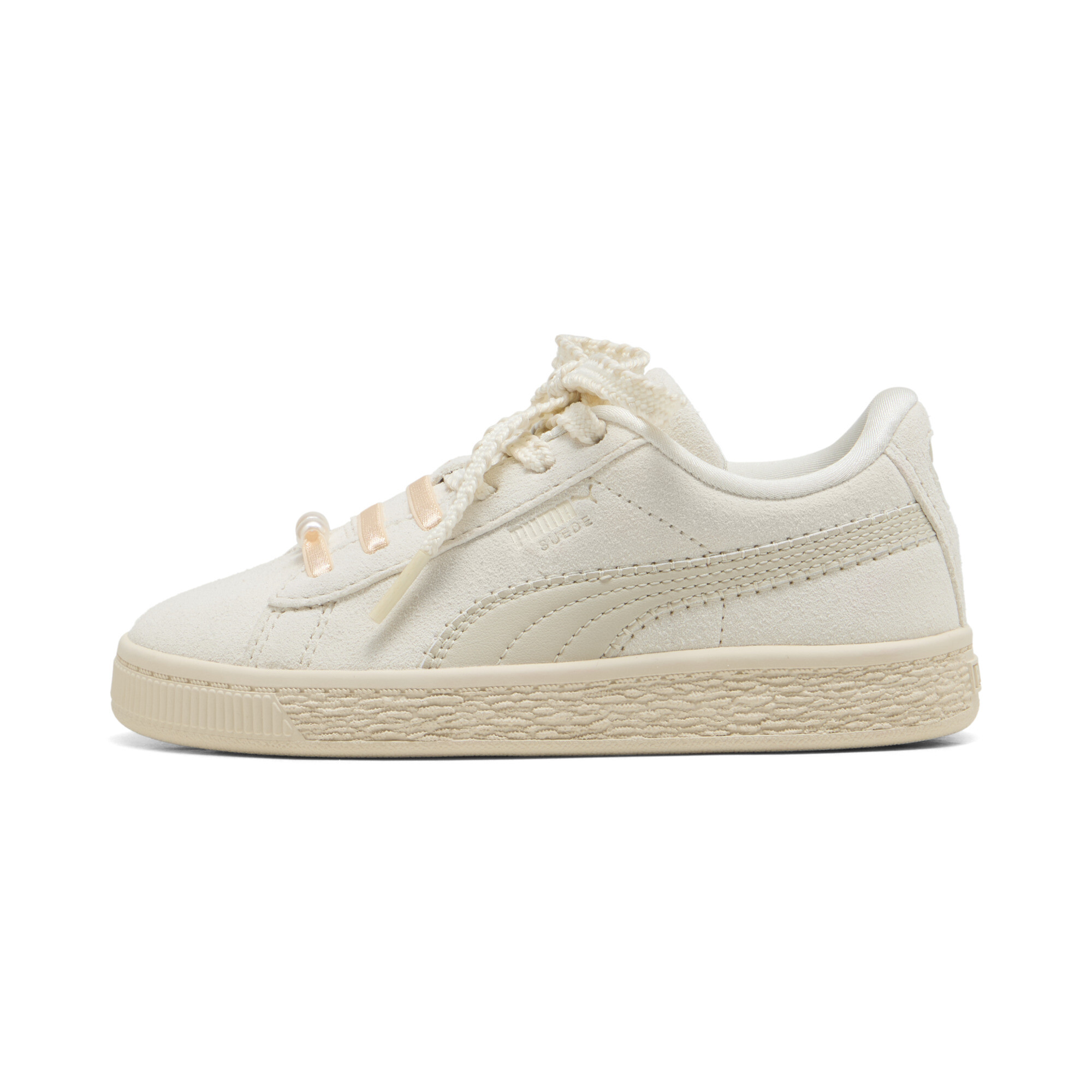 PUMA Suede Bloom Little Kids' Sneakers in White, Size 2