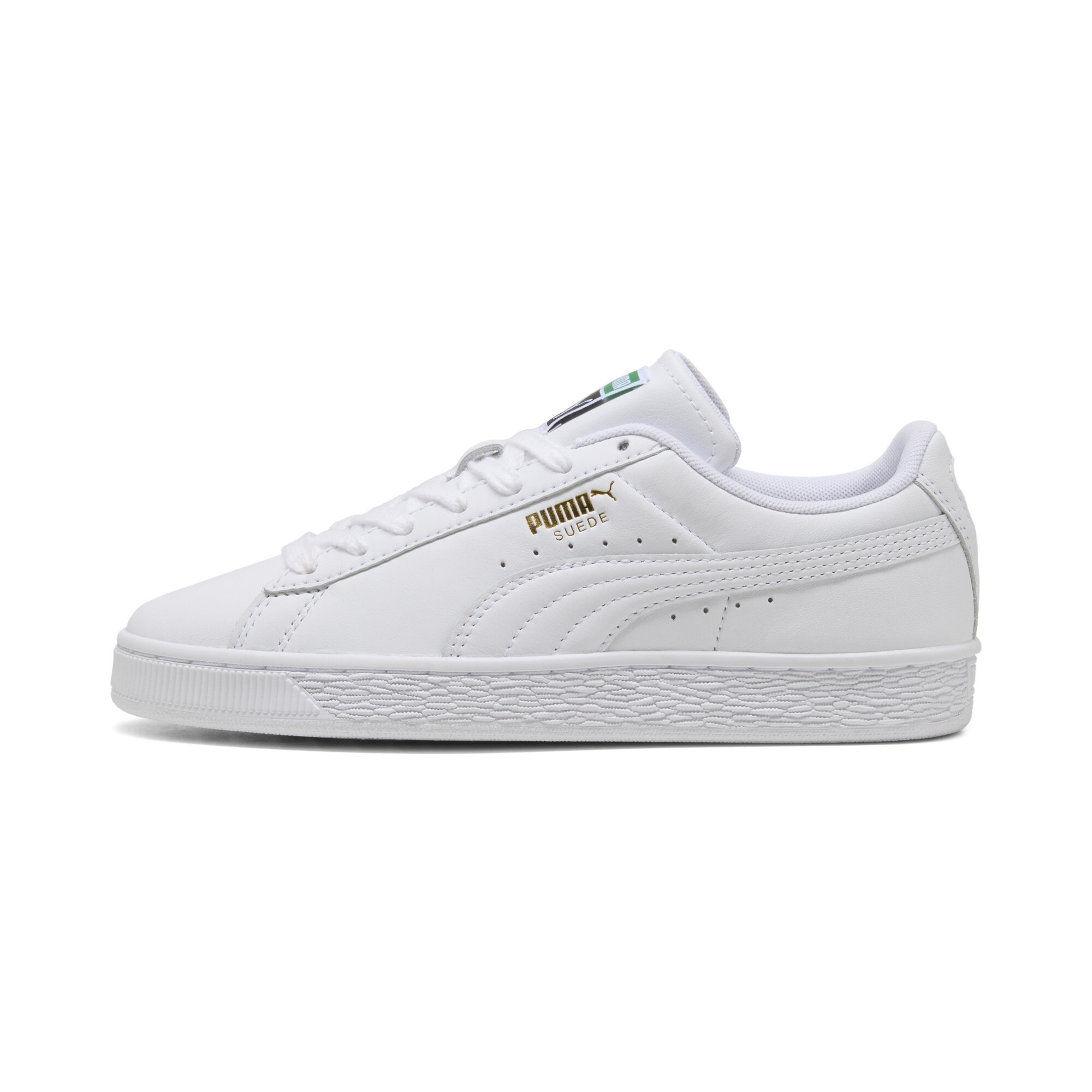 PUMA Suede Big Kids' Sneakers in White, Size 4