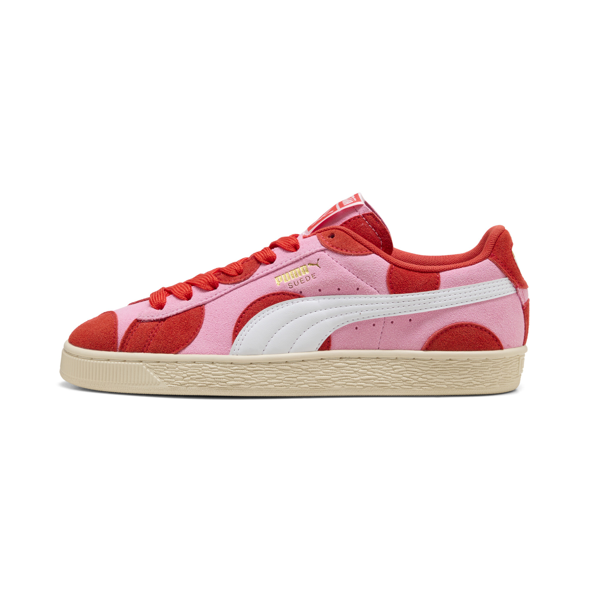 Puma Suede Printed - PINK LILAC-PUMA RED - unisex - 9.5