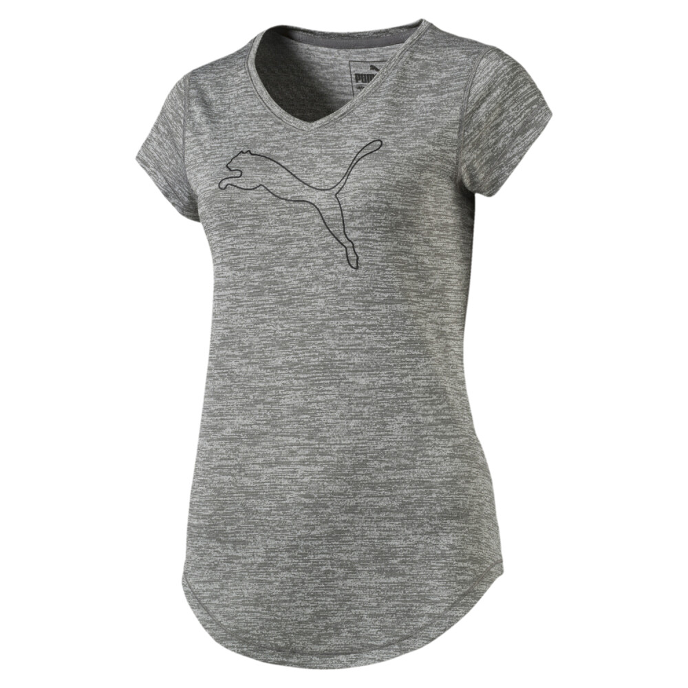 

PUMA - female - Футболка Heather Cat Tee – Medium Gray Heather –, Серый
