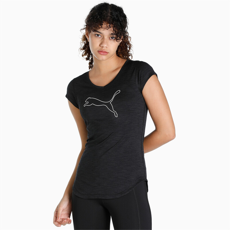 

Women's PUMA Heather Cat Tee, Black/gray