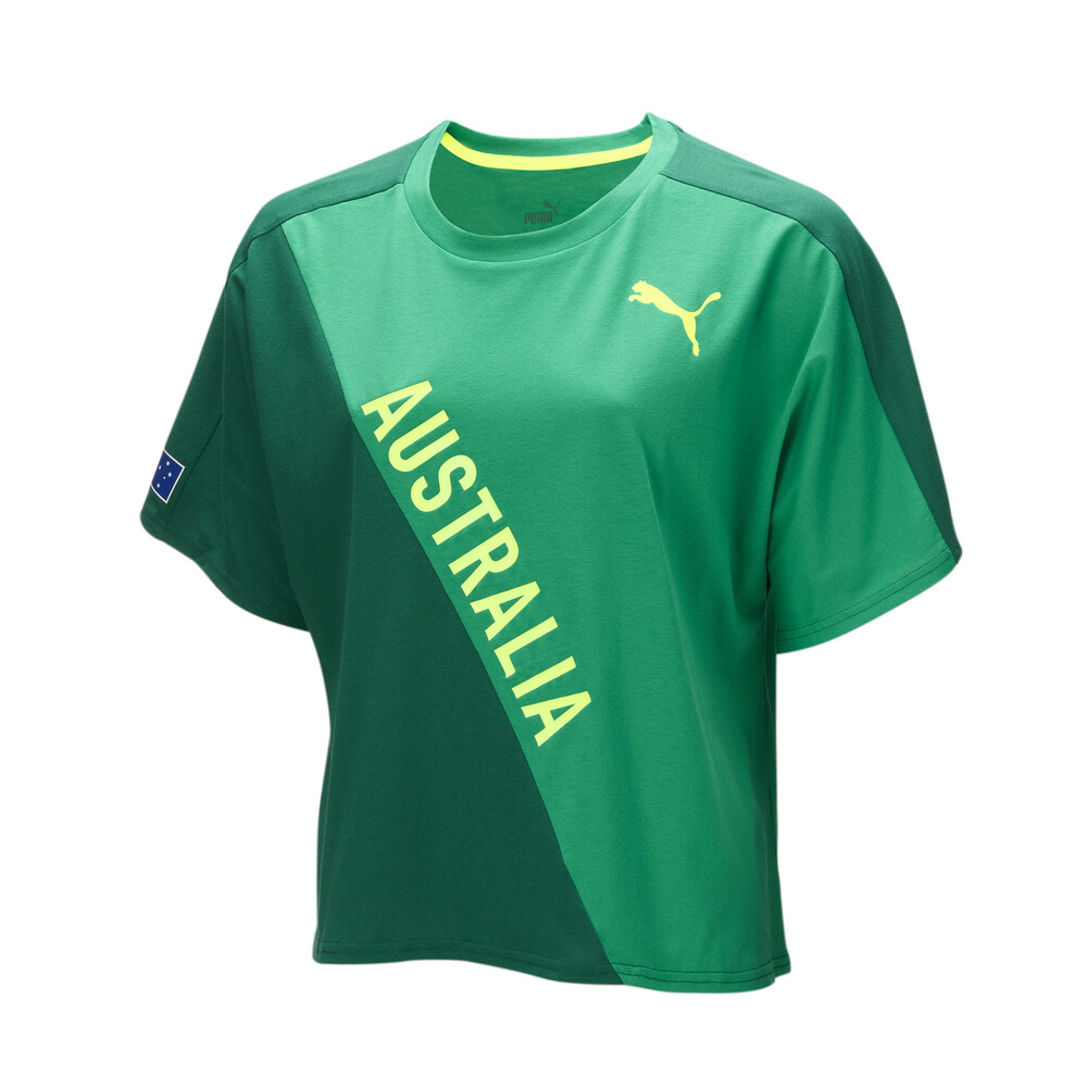 Athletics Australia Women's Village Wear Casual Top Green PUMA