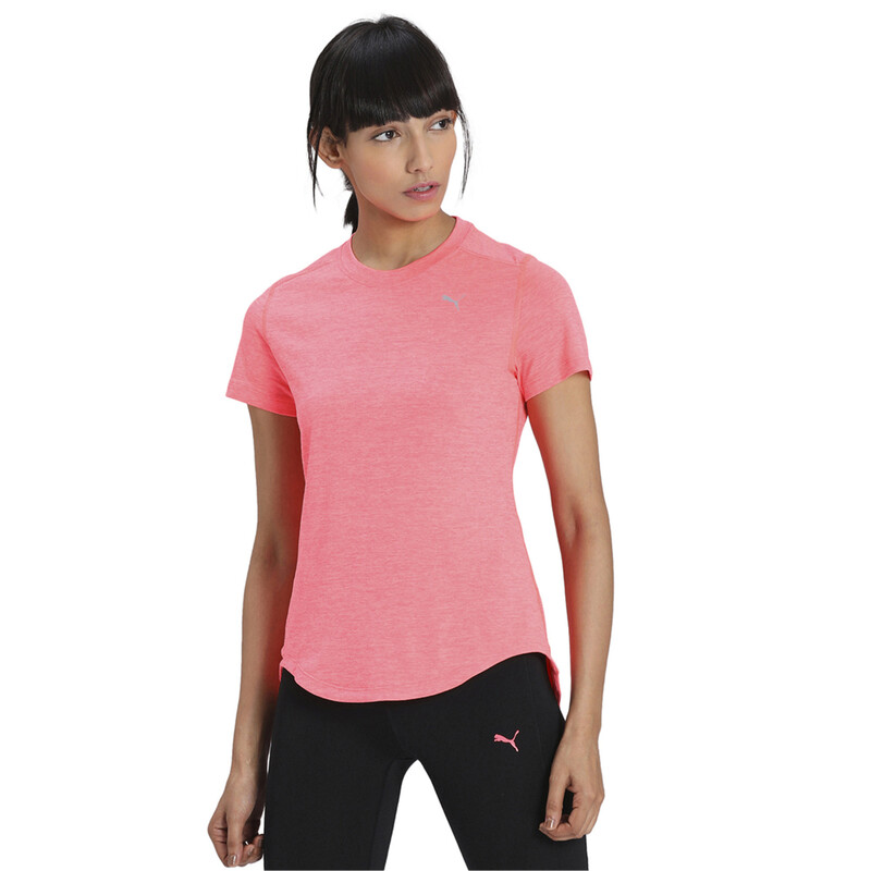 

PUMA IGNITE dryCELL Heather T-Shirt, Gray/pink