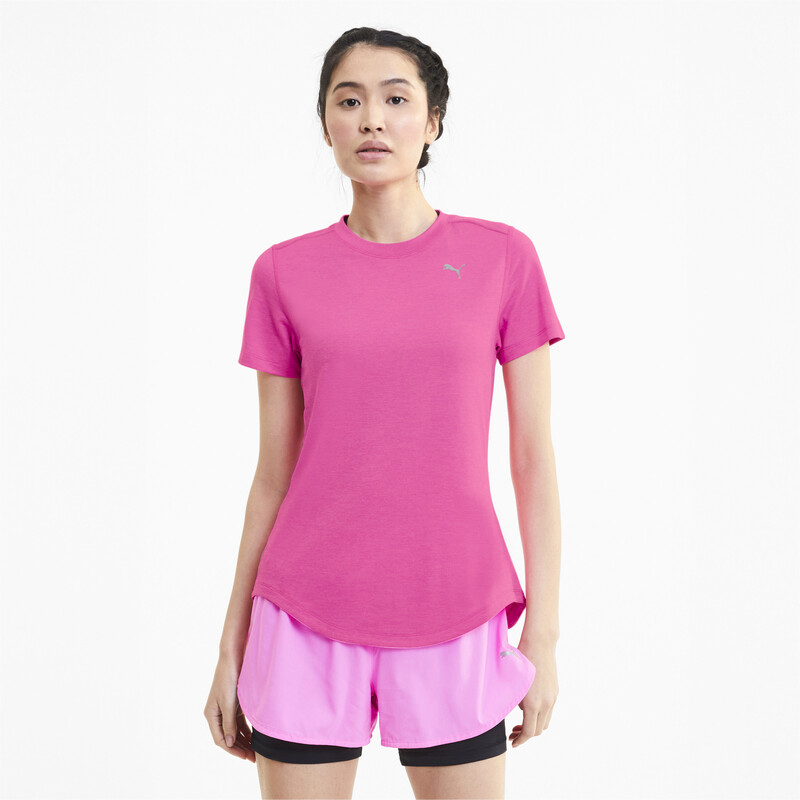 

PUMA IGNITE dryCELL Heather T-Shirt, Gray/pink