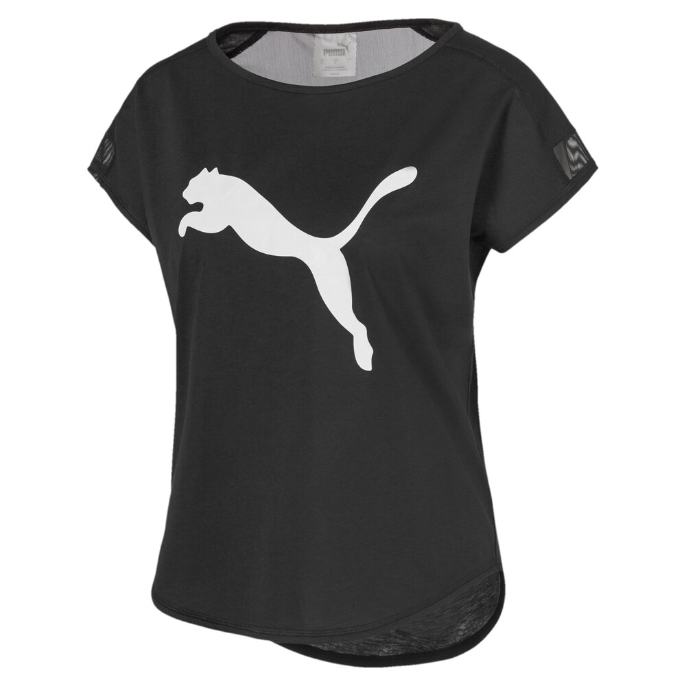 

PUMA - female - Футболка Studio Mesh Cat Tee – Puma Black –, Черный