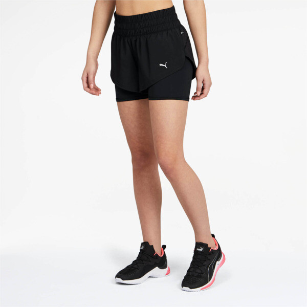 Shop Puma Last Lap 2-in-1 Women's Shorts In Black