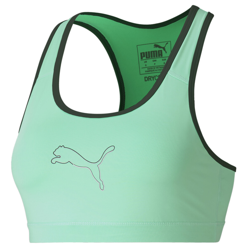

PUMA - female - Топ-бра 4Keeps Bra PM – Green Glimmer-Puma Black-Cat –, Зеленый