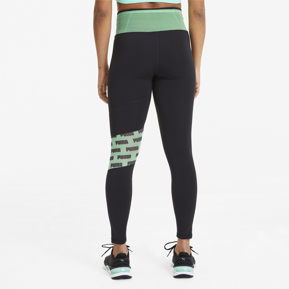 

PUMA - female - Леггинсы Feel It Mesh 7/8 Tight – Puma Black-Green Glimmer –, Черный