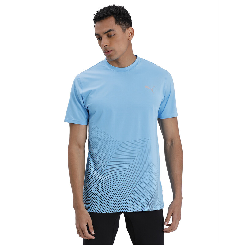 Men's PUMA Last Lap Graphic dryCELL T-Shirt, Black/blue