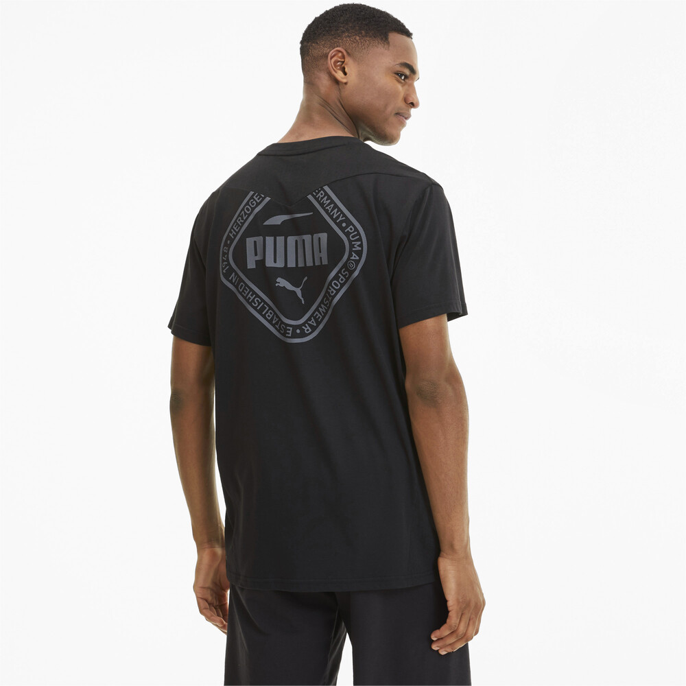 

PUMA - male - Футболка Collective Triblend Tee – Puma Black-white print –, Черный