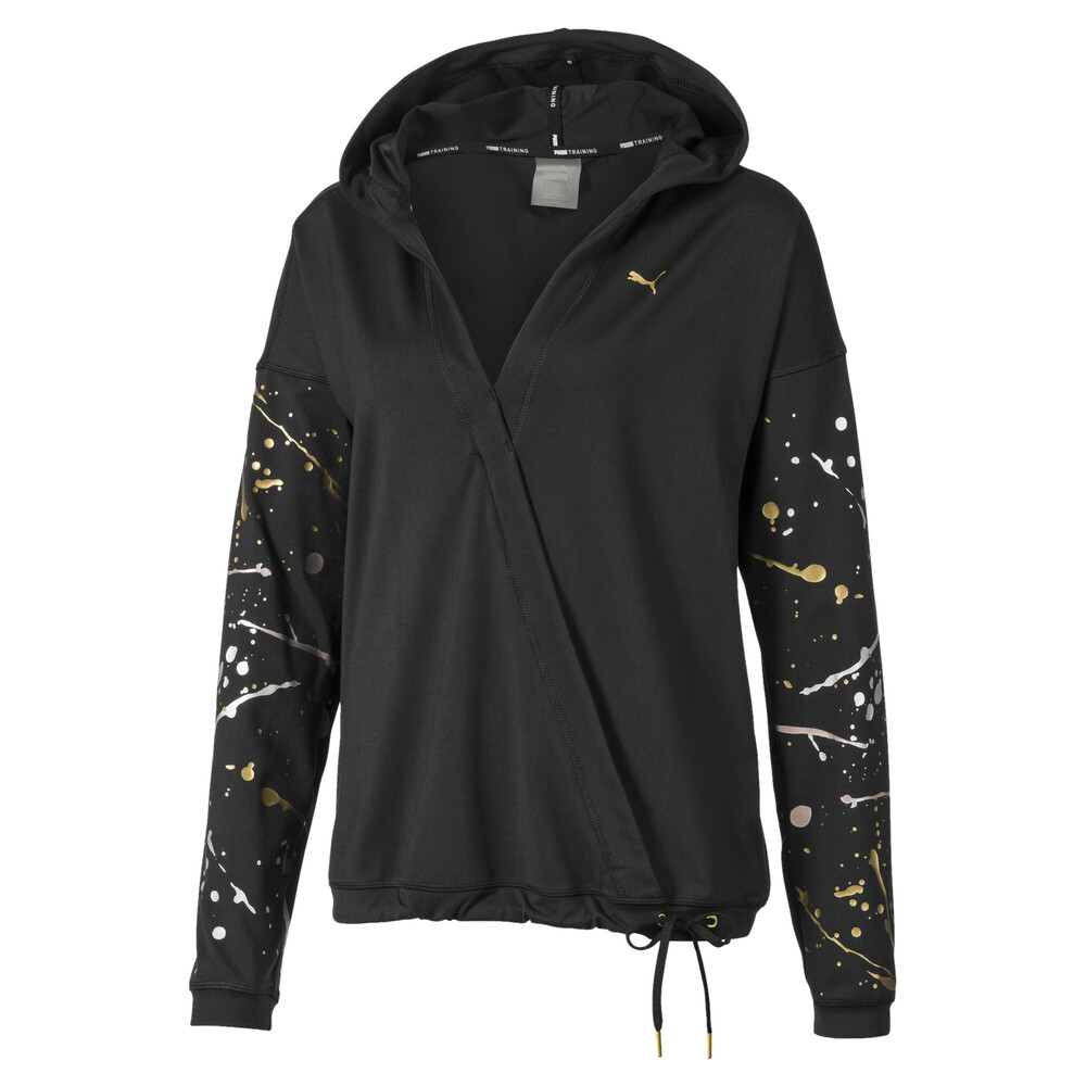 

PUMA - female - Толстовка Metal Splash Lux Wrap Hoodie – Puma Black –, Черный