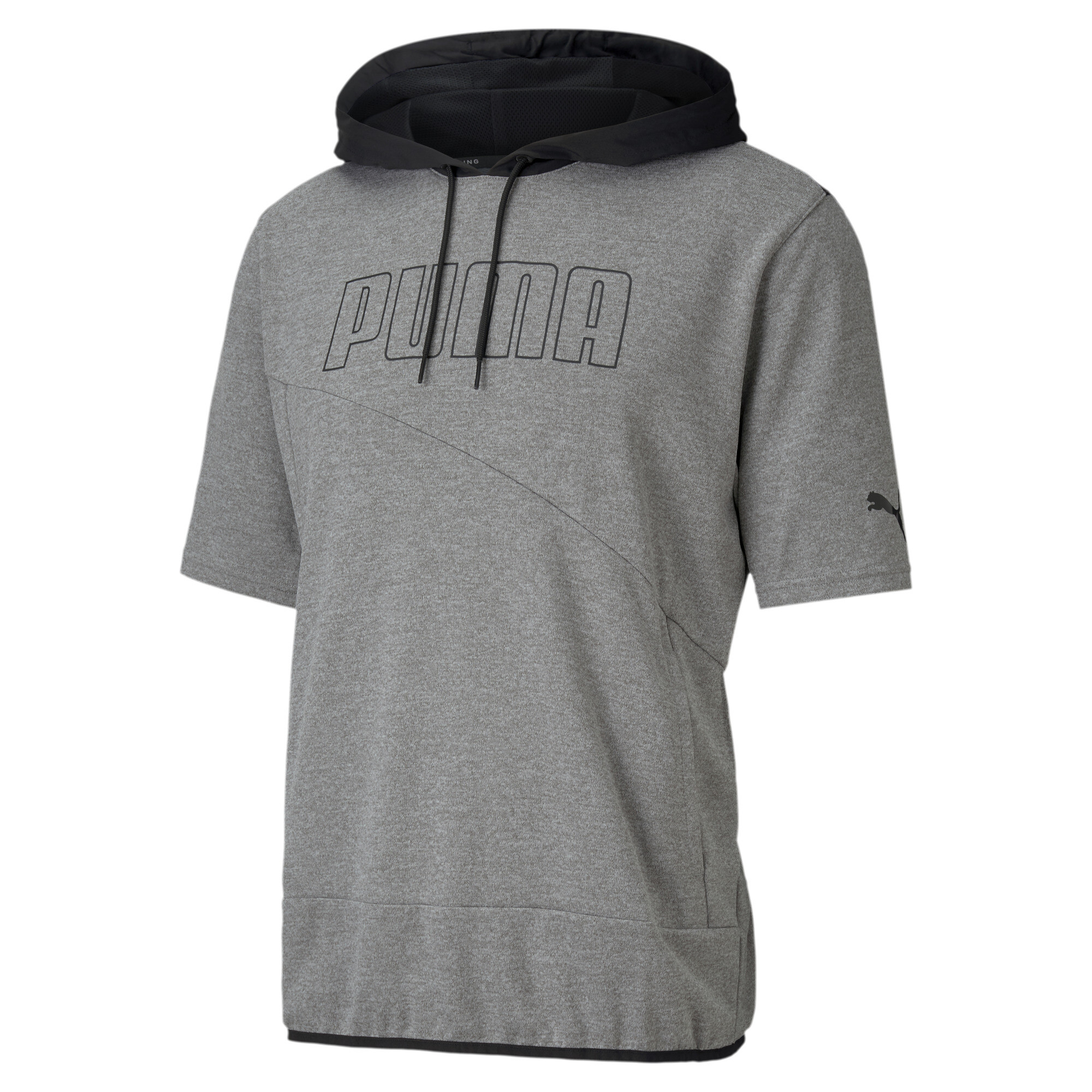 short sleeve grey hoodie