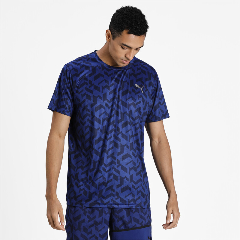 

Men's PUMA Performance Print Training T-Shirt, Black/blue