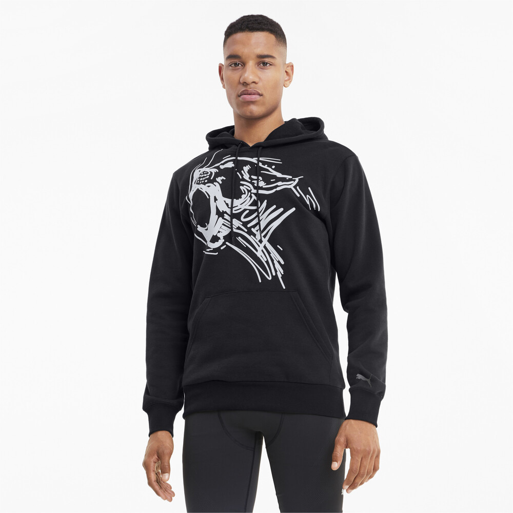 Performance Graphic Erkek Antrenman Kapusonlu Sweatshirt Siyah Puma Puma Turkiye Resmi Alisveris Sitesi