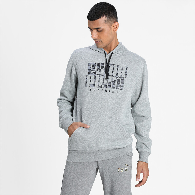 

Men's PUMA Performance Graphic Training Hoodie, Black/gray