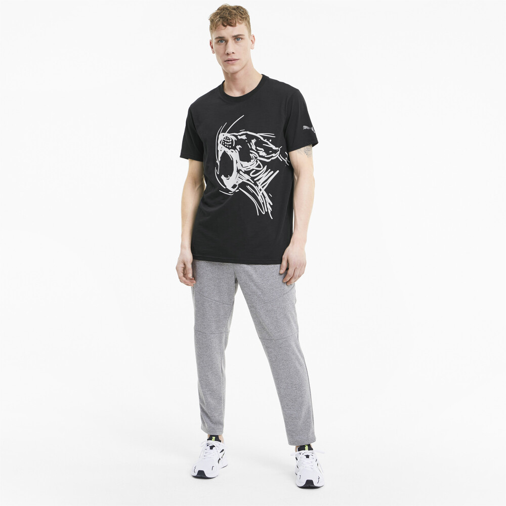 PUMA - male - Футболка Performance Graphic SS Tee – Puma Black-White Big Cat –, Черный