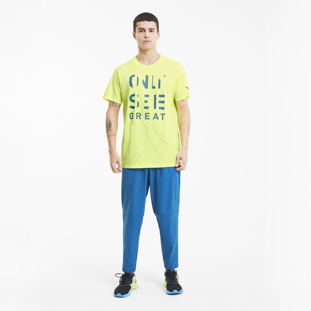 

PUMA - male - Футболка Performance Slogan SS Tee – Fizzy Yellow-Q1 Prt –, Желтый