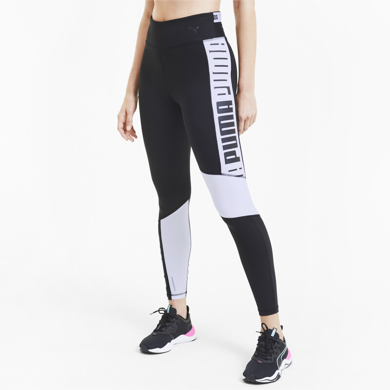 

PUMA Logo 7/8 High Waist Training Tights, White/black