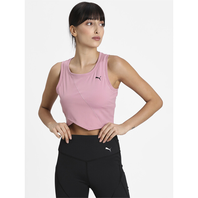 

Women's PUMA Studio Lace dryCELL Training Crop Top, Foxglove