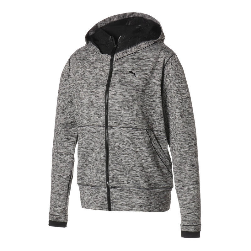 

Women's PUMA Studio Yogini Knitted dryCELL Training Jacket, Gray