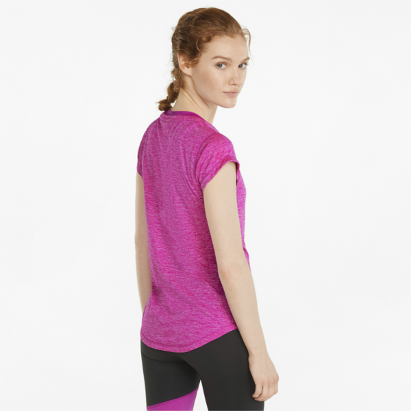 Favourite Heather Cat Women's Training Tee, Deep Orchid Heather-PUMA AOP Cat, large-ZAF