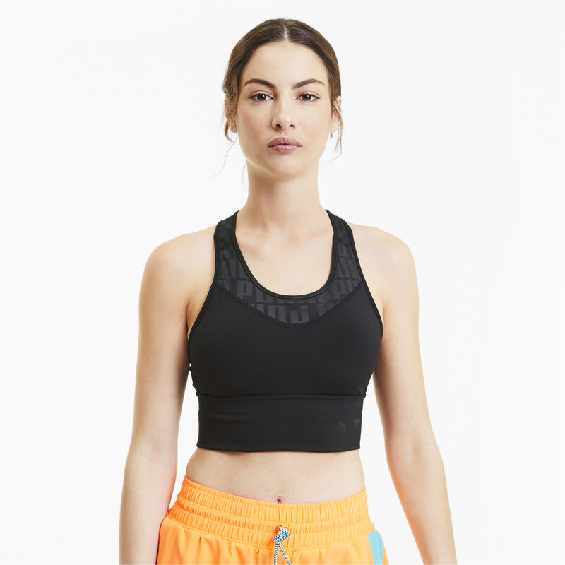 

Women's PUMA X FIRST MILE Mid Impact Long Line Training Bra, Black