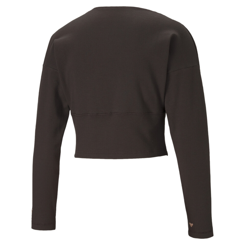 фото Топ с длинным рукавом exhale ribbed knit v-neck long sleeve women's training top puma