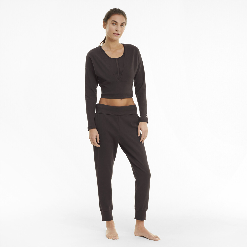 фото Топ с длинным рукавом exhale ribbed knit v-neck long sleeve women's training top puma