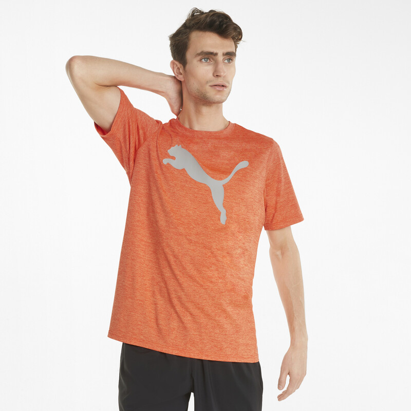 

Men's PUMA Favourite Heather Cat Short Sleeve Training T-shirt, Red/gray