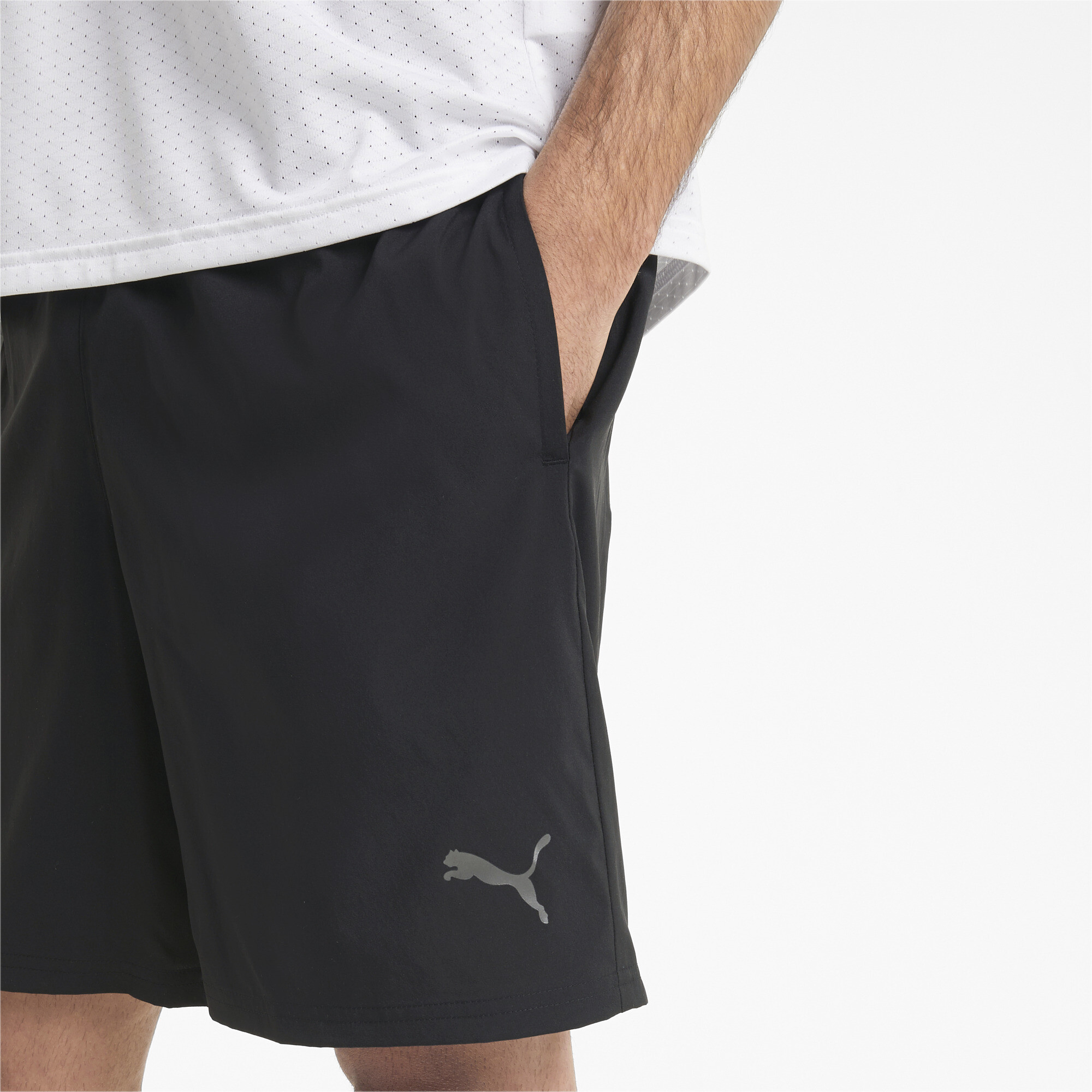 Men's Puma Favourite Blaster 7's Training Shorts, Black, Size M, Clothing