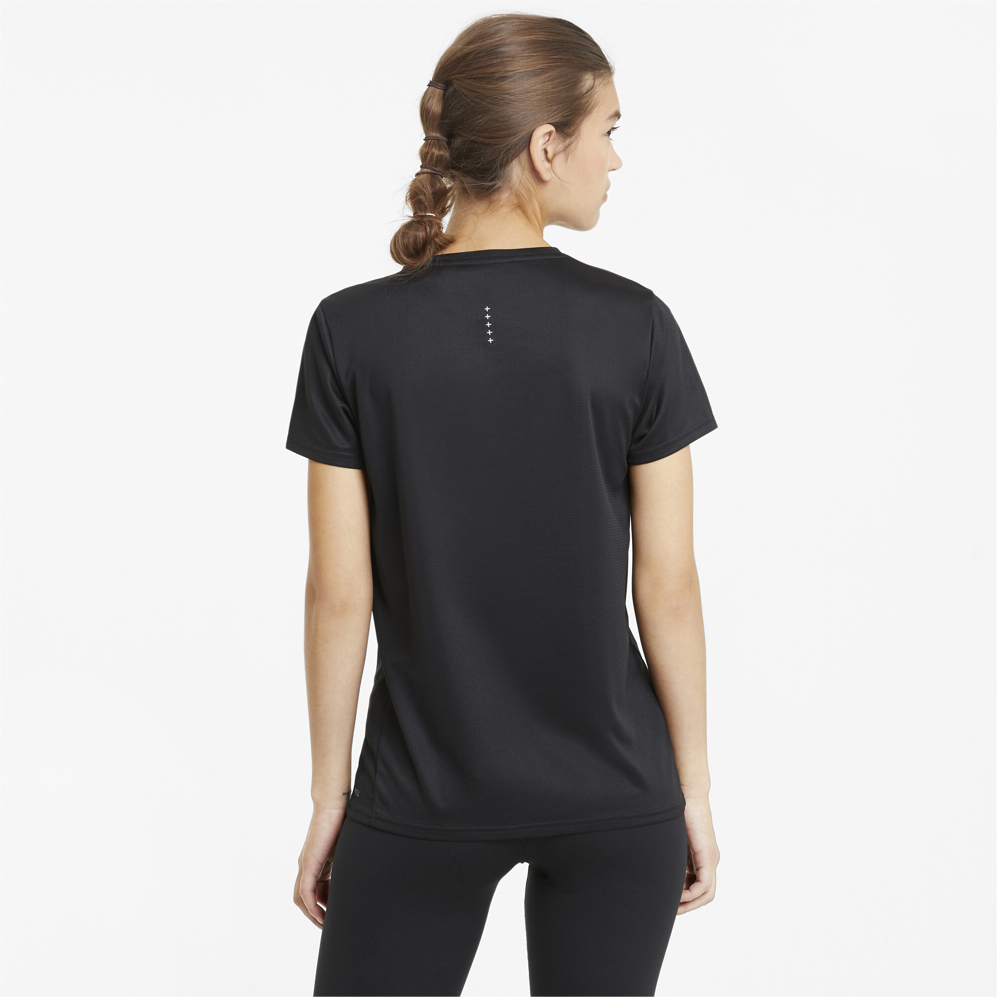 Women's Puma Favourite Short Sleeve's Running T-Shirt, Black, Size S, Clothing