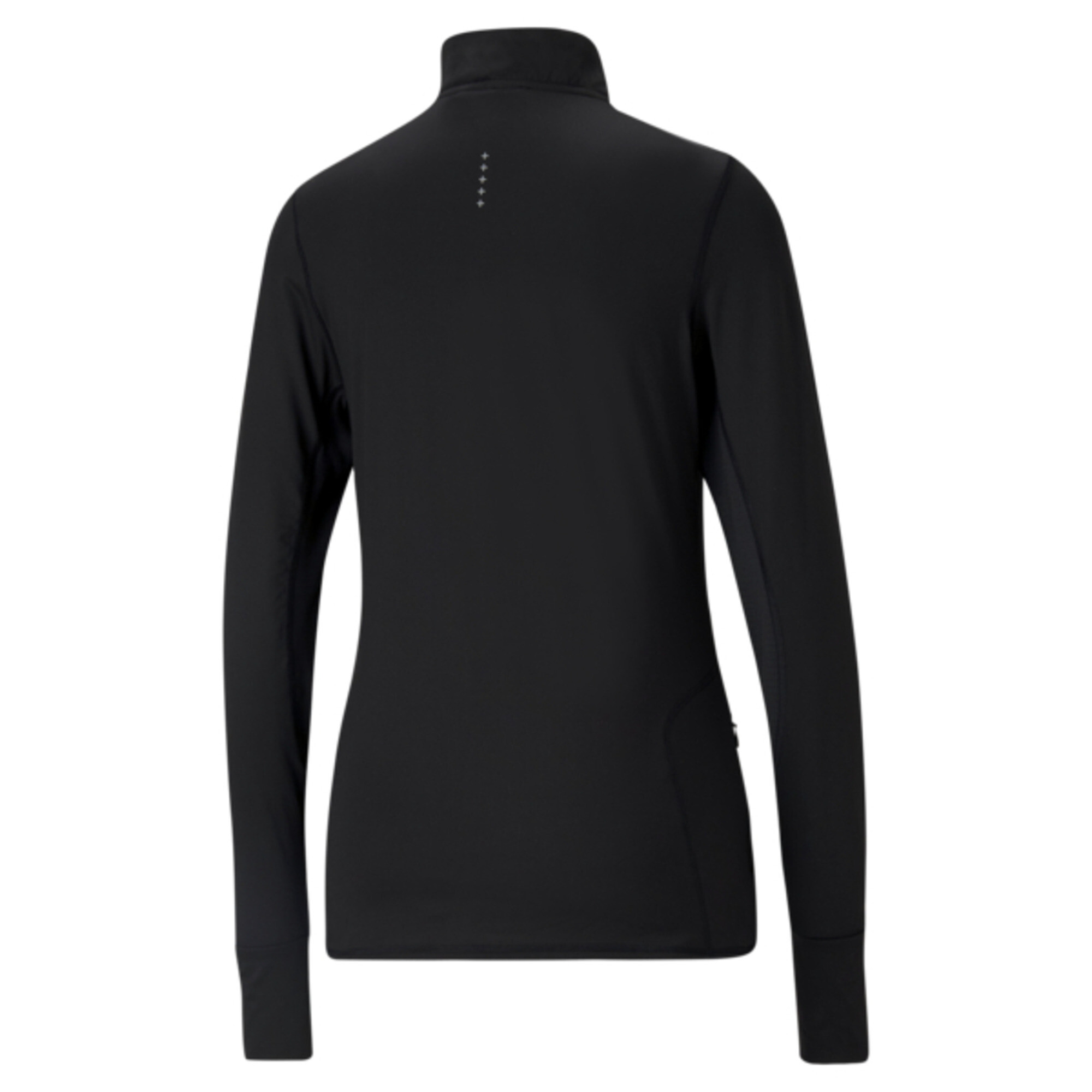 Women's PUMA Favourite Quarter-Zip Running Pullover In 10 - Black, Size XS